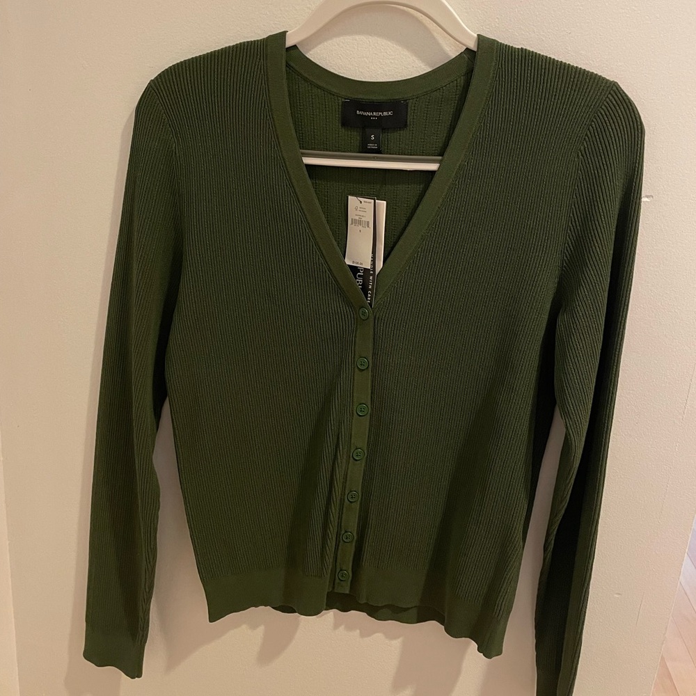 Banana Republic Olive Knit Sweater
